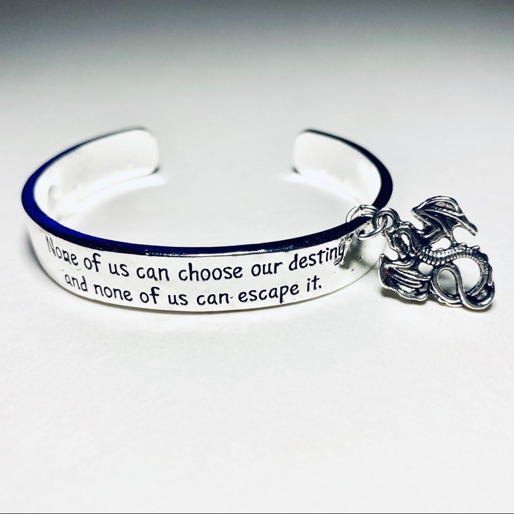Merlin Cuff Bracelet with Dragon Dangle